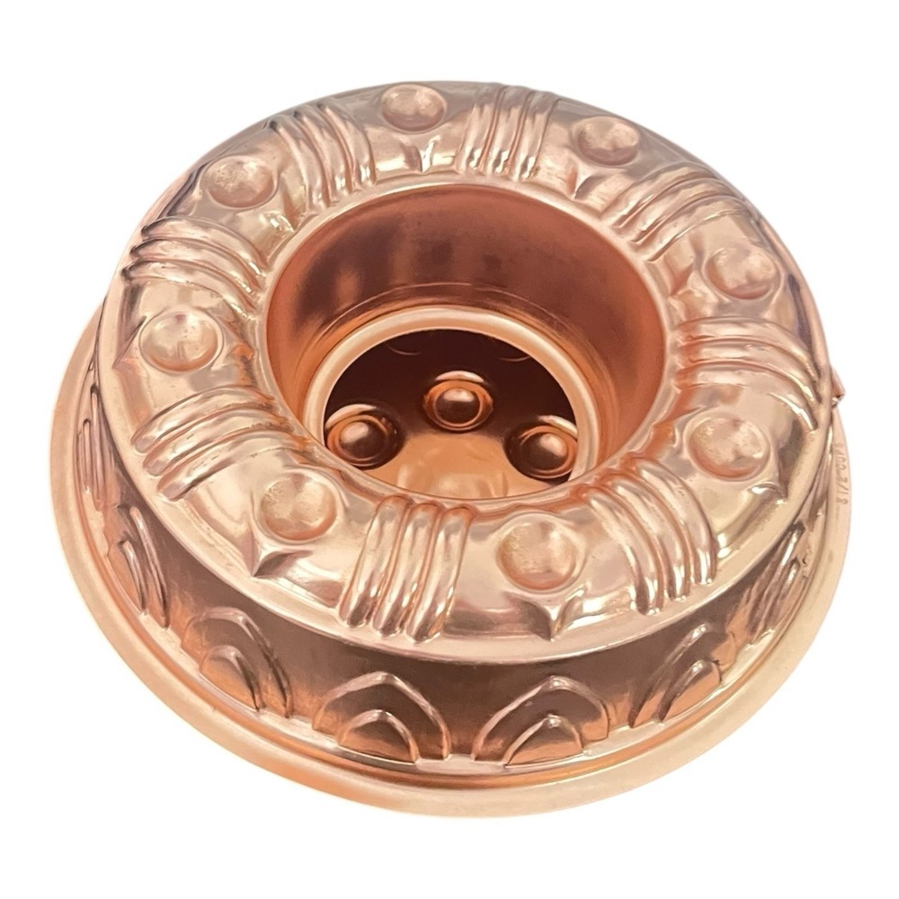 NICE Copper Jello Cake Mold 3 1/2 Cups‎ 7" Wall Kitchen Cullinary